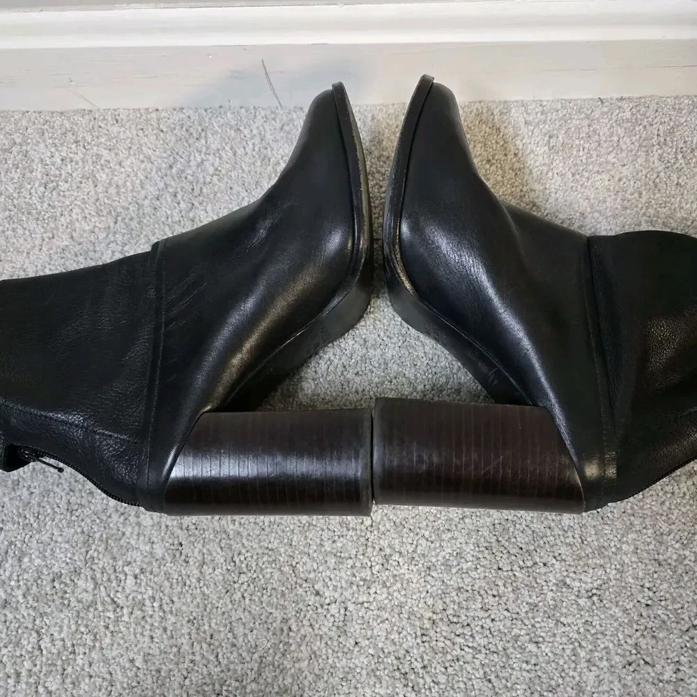 Atelje‎ 71 Madison Black Pebbled Leather Boots 4